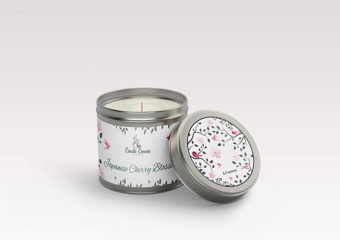 Japanese Cherry Blossom Candle Tin