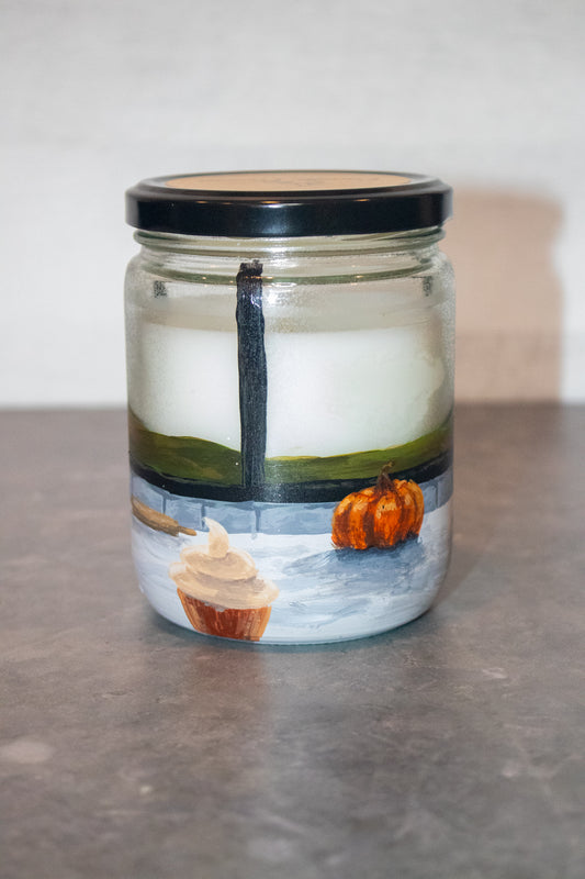 Hand Painted Pumpkin Buttercream Jar